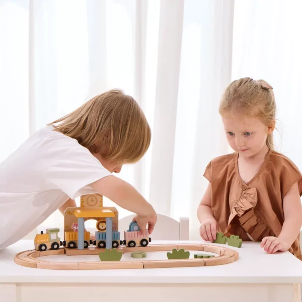Fa vonatkészlet 30 db-os – PolarB 7 Fa vonatkészlet 30 db-os – PolarB 7